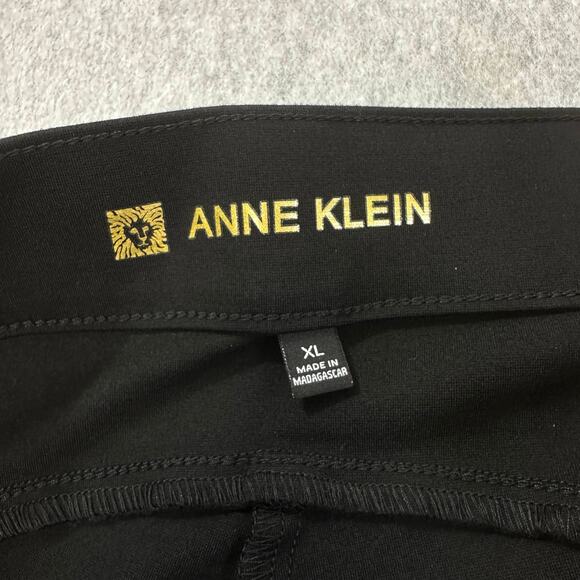 Anne Klein Pants WMNS XL High Rise Tummy Control Seamed Skinny Ankle Black Ponte - Picture 5 of 15